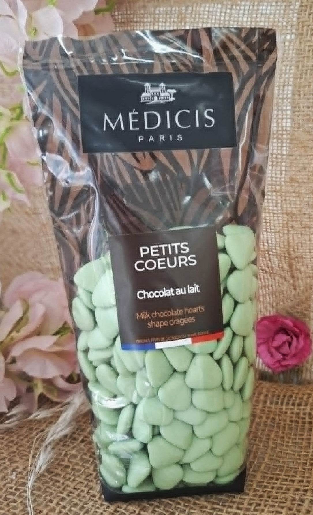 Dragée petit coeur I vert sauge