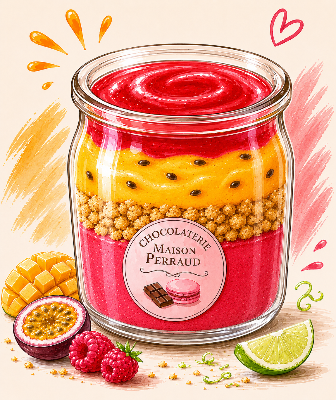 ❄️ Verrines Glacées I Passion-mangue