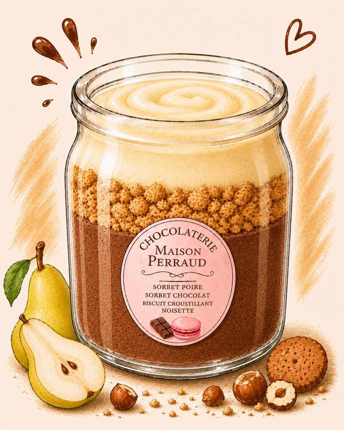❄️ Verrines Glacées I Poire Chocolat