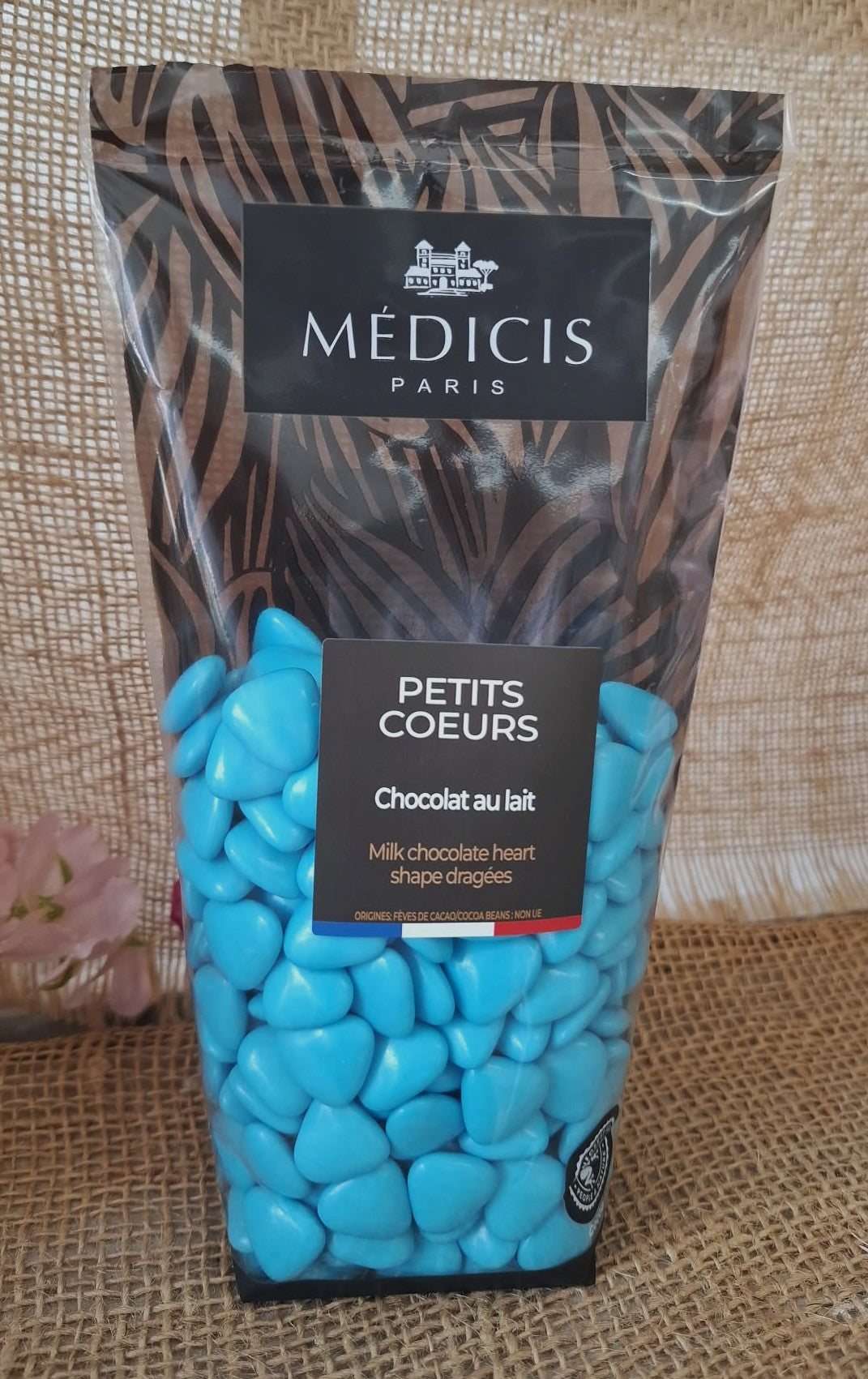 Dragée petit coeur I bleu turquoise